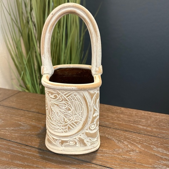 VINTAGE Rustic Country French Pottery Planter Vase - by Frohreich Barn Buckets - Picture 3 of 8